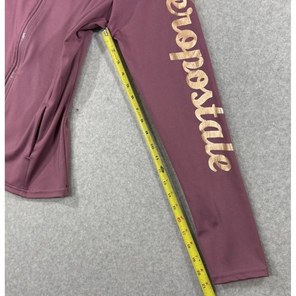 Aéropostale Sport Jacket Women's‎ Size XL Purple Pockets Thumb Holes Full Zip - Picture 7 of 8